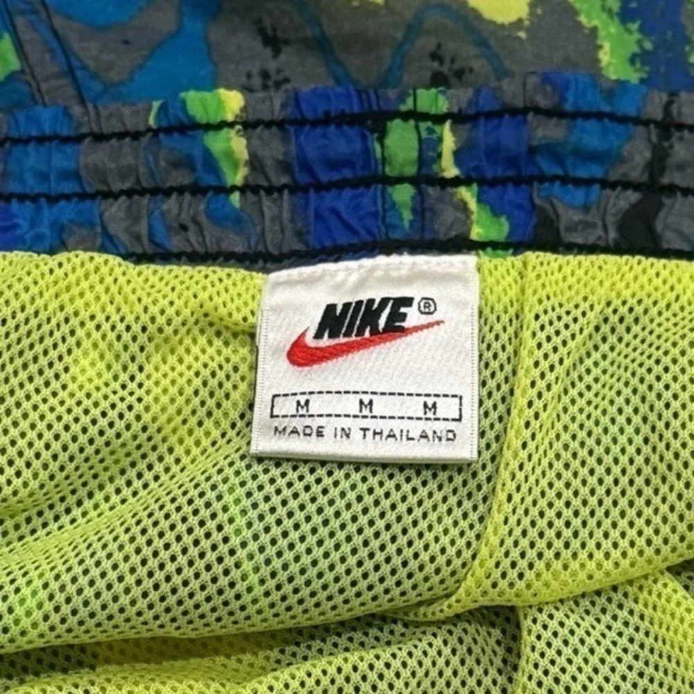 Y2K Nike Watercolor Lined Swim Trunks Athletic Outdoirs Beach Travel Resort M